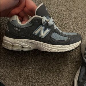 New Balance Kids' Charcoal and Light Gray Sneakers